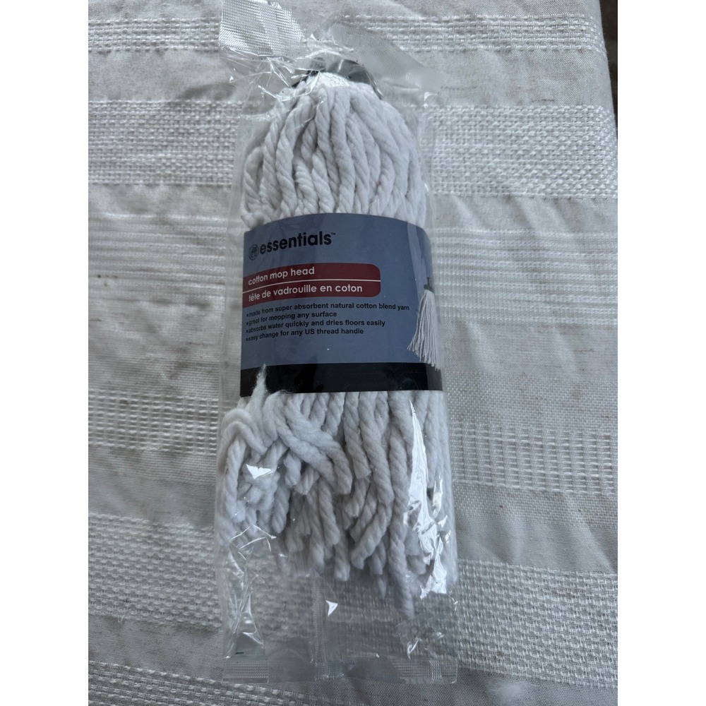 Essentials Cotton Mop Head Refill Super Absorbent Easy Change Thread‎ Handle New